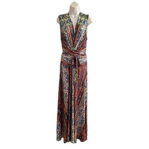 NWOT Boston Proper Wrap Waist Sleeveless V-Neck Maxi Dress, Size 12